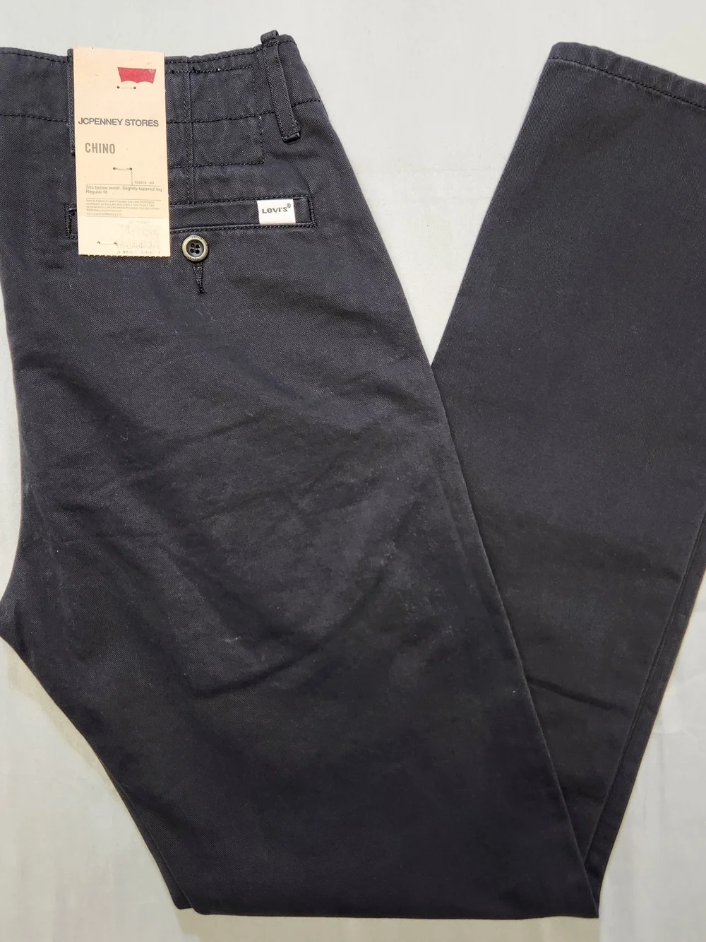 NWT Levis Mens Chino Pants 29x32 Black 2014 Deadstock JCPenney Straight Fit XX L